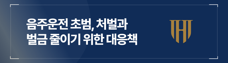 음주운전 초범, 처벌과 벌금을 줄일 수 있는 '현실적인 대응책'